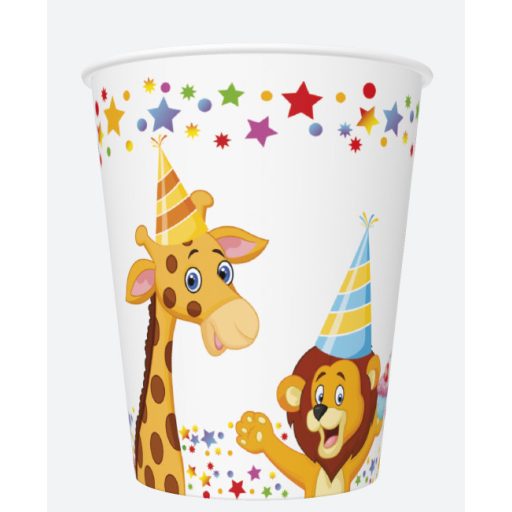 Geburtstag Star Happy Birthday Papierbecher 8 Stk. 250 ml