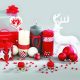 Weihnachten Red Composition Servietten 20er Pack, 33x33 cm