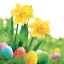 Ostern Daffodils Serviettenset 20 Stk 33x33 cm