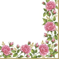 Blume Frame with Garden Roses Serviette 20 Stk 33x33 cm