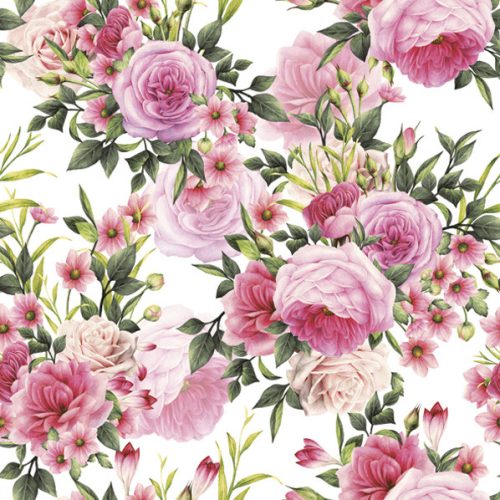 Blume Rose Twigs with Leaves Servietten 20 Stk. 33x33 cm