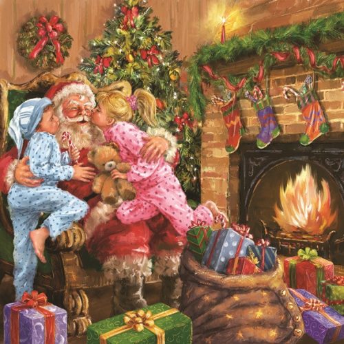 Weihnachten Children Kissing Servietten 20er Pack, 33x33 cm