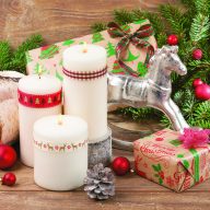 Weihnachten Kraft Presents Servietten 20er Pack, 33x33 cm