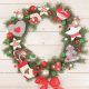 Weihnachten Wreath with Felt Servietten 20er Pack, 33x33 cm