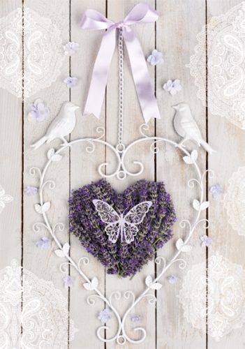 Farbe Heart Lavendel A/4 Gummibandmappe