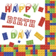Geburtstag Blocks Happy Birthday Serviette 20 Stk 33x33 cm