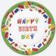 Geburtstag Building Blocks Happy Birthday Pappteller 8er-Set, 22,7 cm