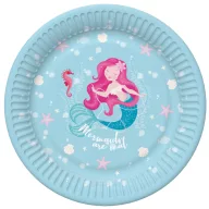 Meerjungfrau Pastel Papierteller 8 Stk 18 cm