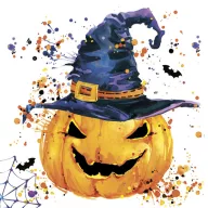Halloween Creepy Pumpkin Serviette, 20 Stück, 33x33 cm
