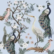 Tiere Peacocks&Heron Serviette 20 Stk 33x33 cm