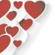 Liebe 3D Hearts Serviettenpackung 20 Stk. 33x33 cm
