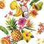Farbe Mix Tropen Serviette 20 Stk 33x33 cm