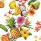 Farbe Mix Tropen Serviette 20 Stk 33x33 cm