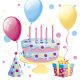 Geburtstag Cake with Balloons Happy Birthday Serviette 20 Stück 33x33 cm