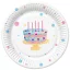 Geburtstag Cake with Balloons Happy Birthday Pappteller, 8 Stk, 18 cm