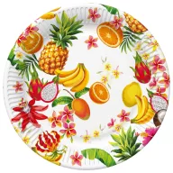Farbe Mix Tropisches Pappteller-Set 8 Stück, 22,7 cm