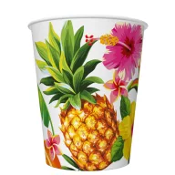 Farbe Mix Tropische Papierbecher 8er Pack - 250 ml