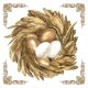 Ostern Golden Eggs in Nest Serviette 20 Stk 33x33 cm