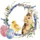 Ostern Chicken & Rabbit Serviette 20 Stk 33x33 cm