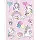 Einhorn Balloon A/4 Gummimappe