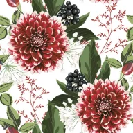 Blume Burgundy Dahlia Serviette 20 Stk. 33x33 cm
