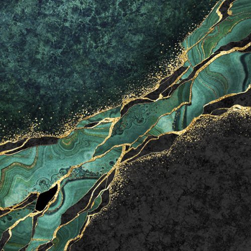 Farbe Malachite Marmorierte Serviette 20 Stück 33x33 cm