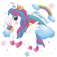 Einhorn Magical Serviette 20 Stk 33x33 cm