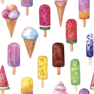 Eis Watercolour Eiscreme Serviette 20 Stk 33x33 cm