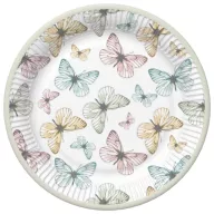 Schmetterling Light Pappteller 8er Set, 22,7 cm