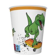 Dinosaurier Crazy Papierbecher 8 Stk 250 ml