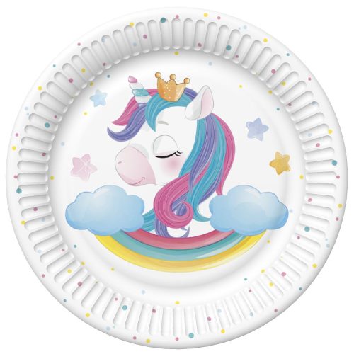 Einhorn Magical Papierteller 8er-Set, 18 cm