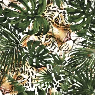 Tiere Green Monsteras Leopard Serviette 20 Stk 33x33 cm