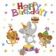 Geburtstag Animals Happy Birthday Serviette 20 Stk 33x33 cm