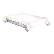 Farbe Silver Dekorative Papiertischdecke 120x180 cm