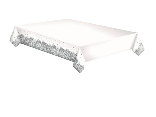 Farbe Silver Dekorative Papiertischdecke 120x180 cm