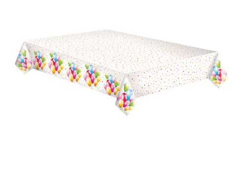 Farbe Birthday Balloons Papiertischdecke 120x180 cm