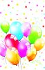 Farbe Birthday Balloons Papiertischdecke 120x180 cm