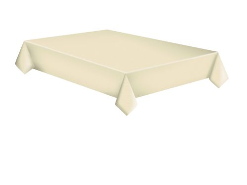 Farbe White Dots Ecru-Papier Tischdecke 120x180 cm