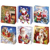   Weihnachten Gift Giving Papier-Geschenktasche, 15,5x15,5x8 cm