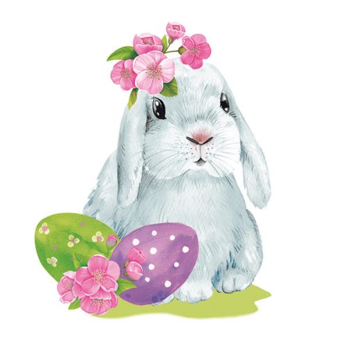 Ostern Watercolour Bunny Serviette 20 Stk 33x33 cm