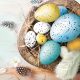 Ostern Eggs with Feathers Serviette 20 Stk 33x33 cm