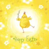 Ostern Happy Chicken Serviette 20 Stück 33x33 cm