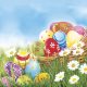 Ostern Eggs and Daisies Serviette 20 Stk 33x33 cm