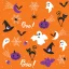 Halloween Graphics on Orange Serviette, 20 Stück, 33x33 cm
