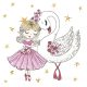 Balett With Swan Ballerina Serviette 20 Stück 33x33 cm