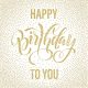 Geburtstag Dotted Gold Happy Birthday Serviette 20 Stück 33x33 cm