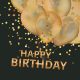 Geburtstag Gold Balloons Happy Birthday Serviette, 20 Stück, 33x33 cm