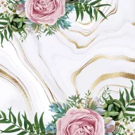 Rose Gold Marble Serviette 20 Stk 33x33 cm
