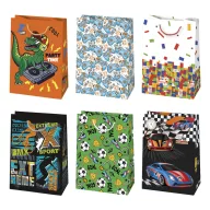 Farbe Party Jungen Papier Geschenktasche, 23x32x11 cm