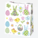 Ostern Flowers Papiergeschenktasche 19x23x10,5 cm